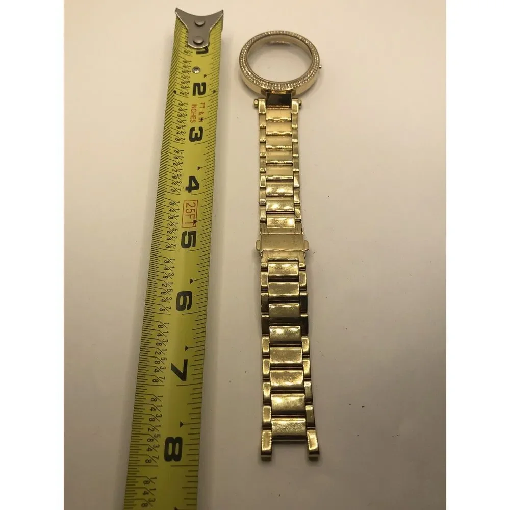 Michael Kors Watch Parts Case 38mm Band 18mm clasp Gold Tone Links GY298